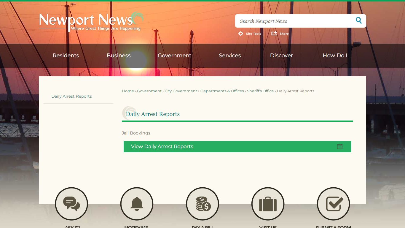 Daily Arrest Reports | Newport News, VA - Official Website