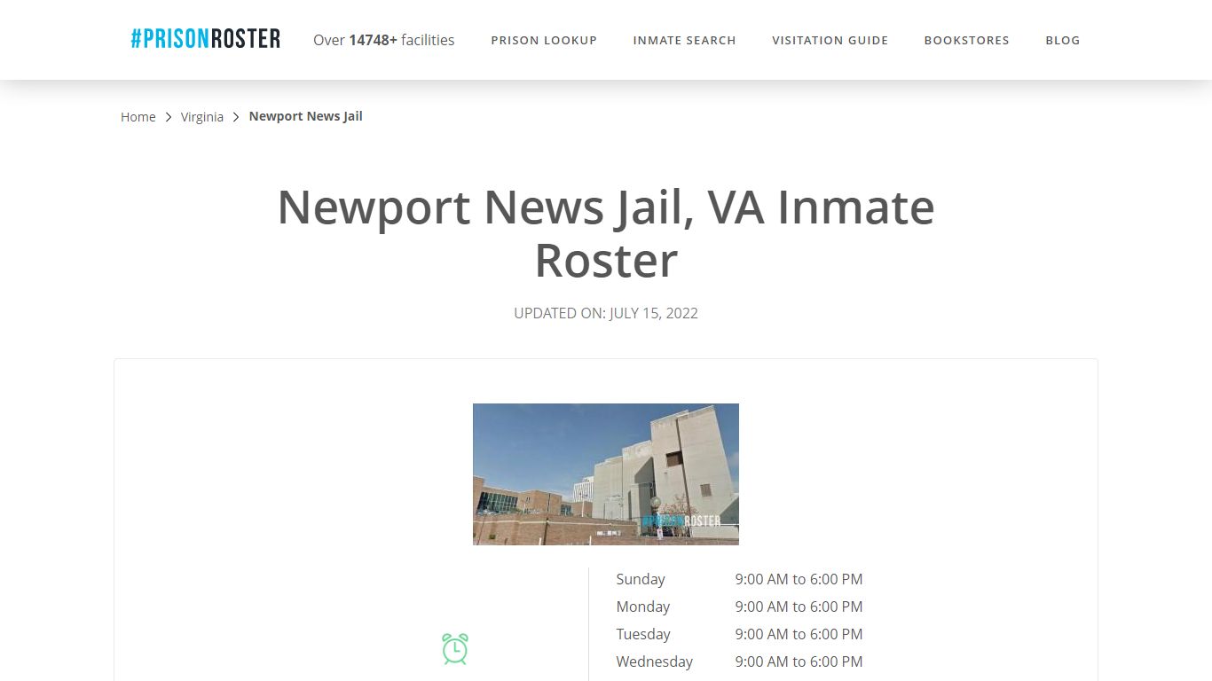 Newport News Jail, VA Inmate Roster - Prisonroster